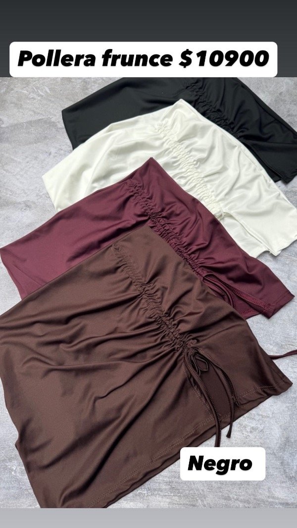 Producto - Pollera frunce negro