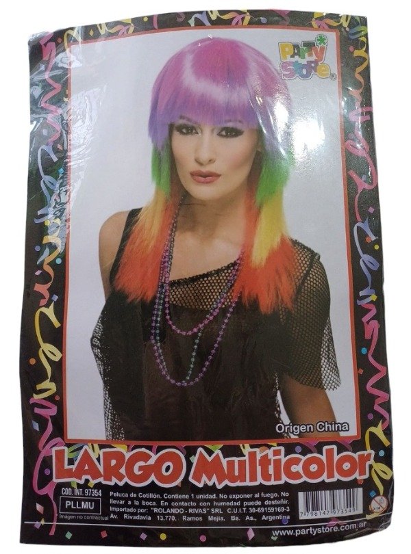 Producto - Peluca Largo Multicolor