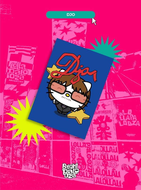 Producto - Poster Kitty DJO - BRIGHTPALOOZA