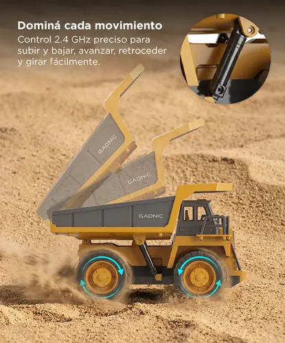 Producto - Camión Volquete Juguete Vehículo Con Control Remoto Luces Y Sonido - 1