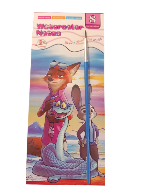Producto - Librito con acuarelas para pintar Zootopia
