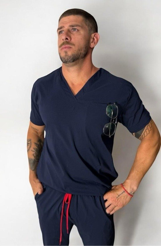 Producto - AMBO SPANDEX SPORT SIMON (BITEX) Marino C/ Rojo