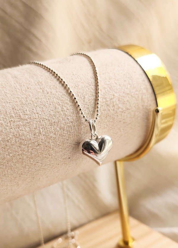 Producto - Collar corazón Lisa. plata 925