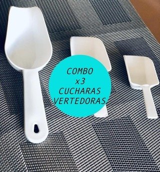 Producto - Set 3 cucharas vertedoras blancas Piedrabuena