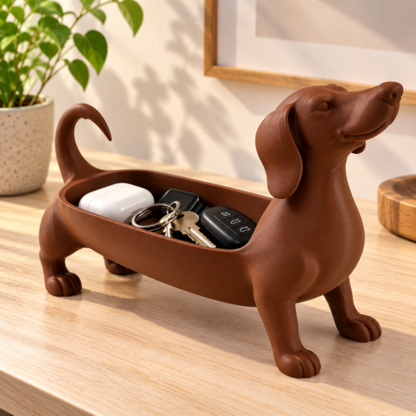 Producto - Organizador Porta Llaves Perro Salchicha Dachshund Bandeja - 1