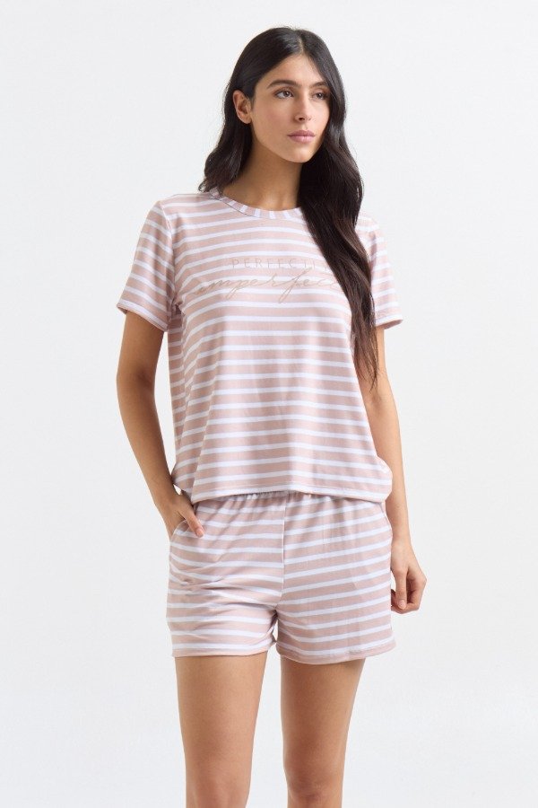 Producto - STRIPE LOVE PJ REMERA M/C Y SHORT