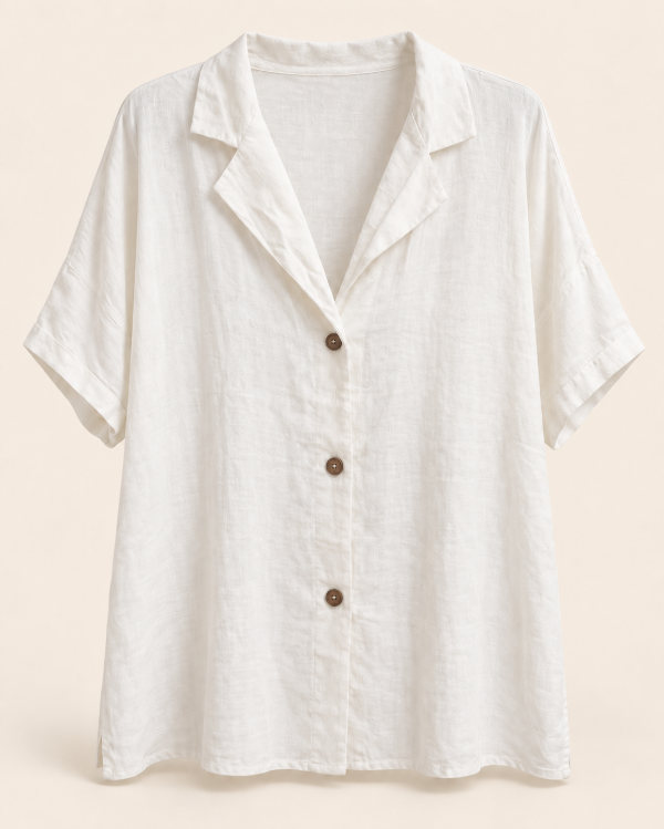 Producto - Camisa Lino Elastizado Manga Corta - 5
