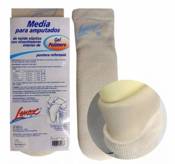 Producto - MEDIA PARA AMPUTADOS CON PUNTERA  REFORZADA