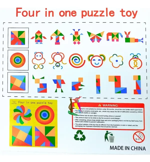 Producto - TANGRAM 4 EN 1 MADERA - 2