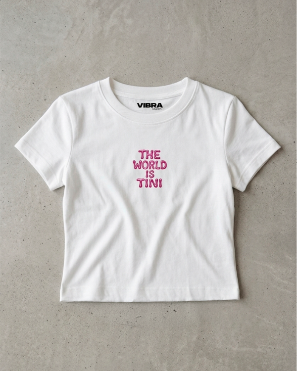 Producto - Babytee The World is Tini blanca "SALE"