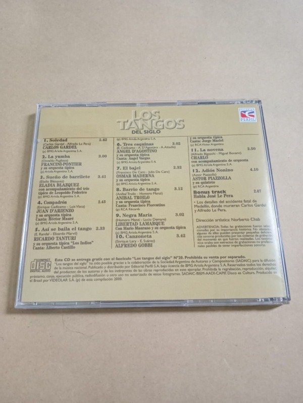Producto - Los tangos del siglo #20 - Carlos Gardel - Perfil 2000 - 1
