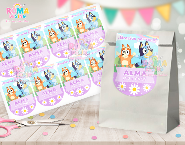 Producto - Etiquetas bolsita Bluey