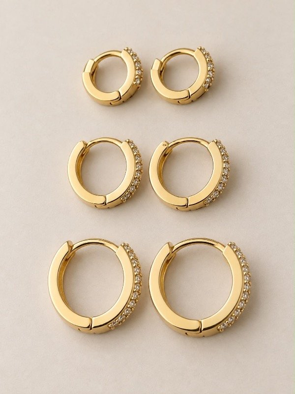 Producto - Aros acero dorados 009