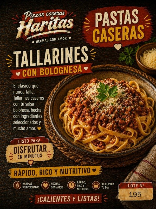 Producto - Tallarines Caseros con Bolognesa