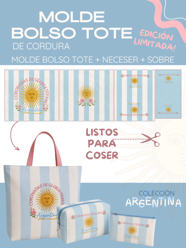 Producto - MOLDE BOLSO TOTE - CORONADAS