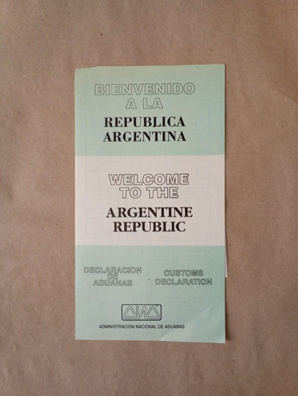 Producto - Declaración de Aduanas - Argentina Década del 80 - Sin usar