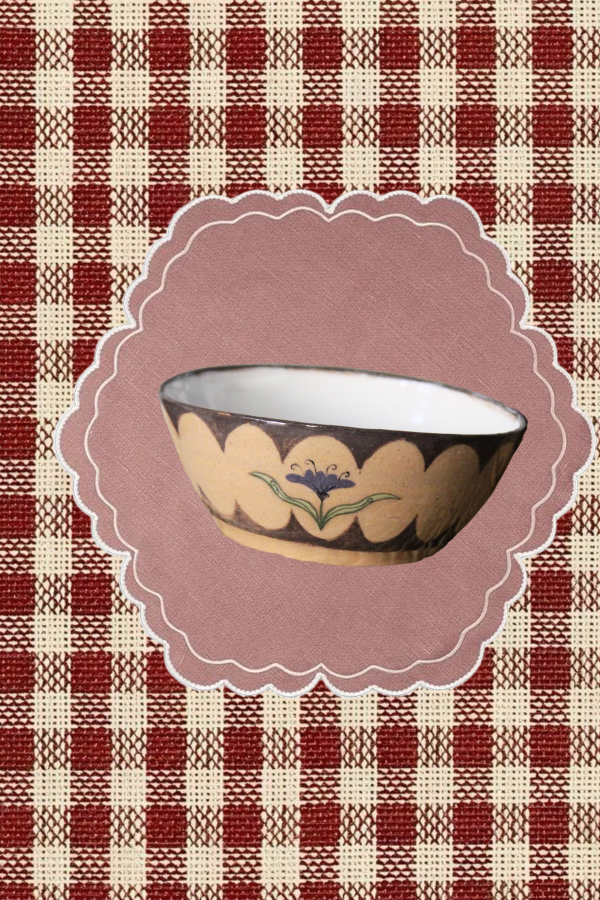 Producto - CUENCO CON FLORES VIOLETAS