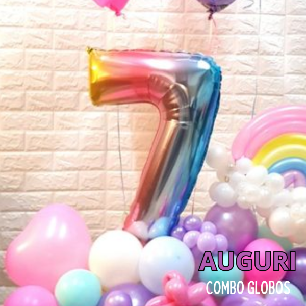 Producto - GLOBO NPUMERO 60CM MULTICOLOR