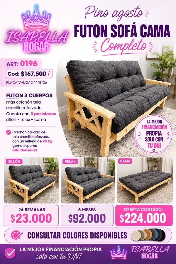 Producto - FUTON COMPLETO - 0