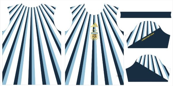 Producto - Diseño de la camiseta prepartido seleccion ARGENTINA infantil - 3