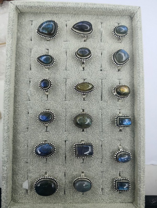 Producto - Anillo Baño en Plata de piedra Labradorita - 6
