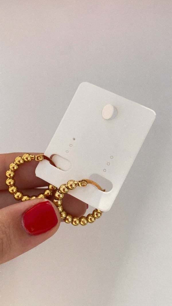 Producto - Argollas Zoe doradas. ACERO