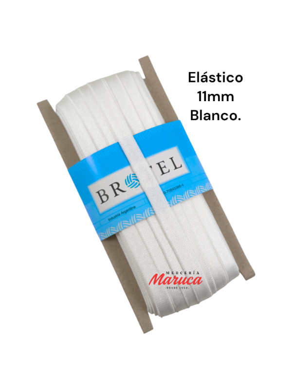 Producto - Elástico Bretel 11mm de Raso Blanco.
