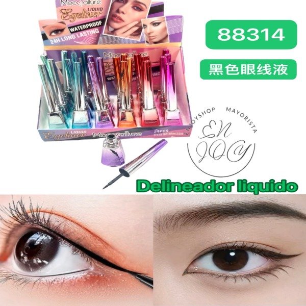 Producto - CAJA X24 Delineador De Ojos Liquido Negro 88314