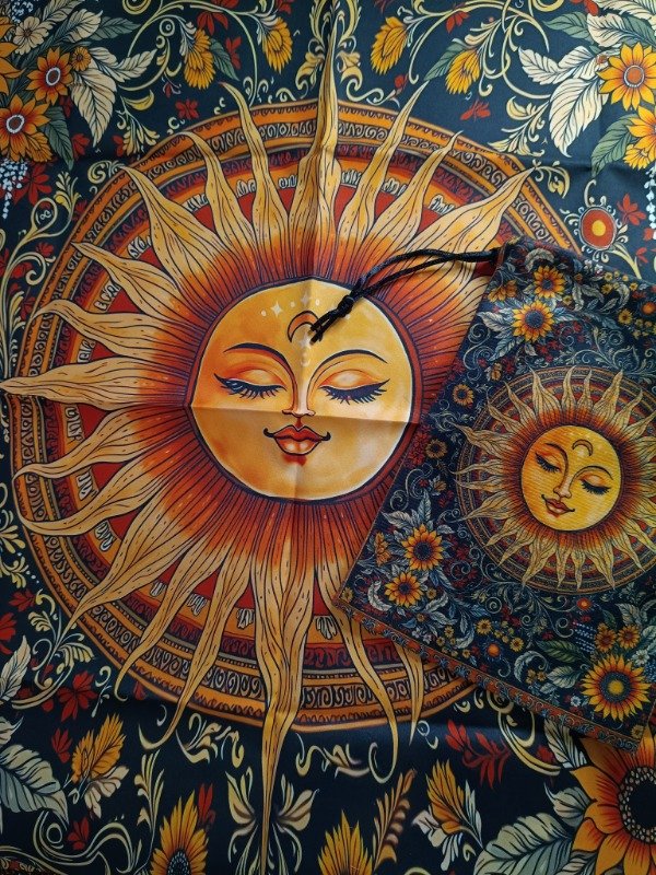 Producto - Paño y bolsita tarot Sol radiante