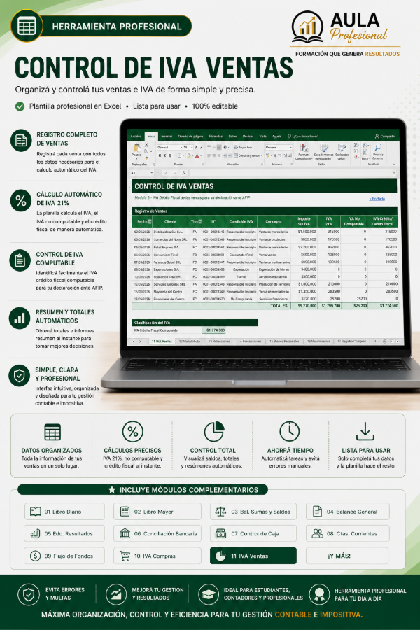 Producto - Plantillas Automatizadas en Excel Contables e Impositivas (Edición 2026) - 2