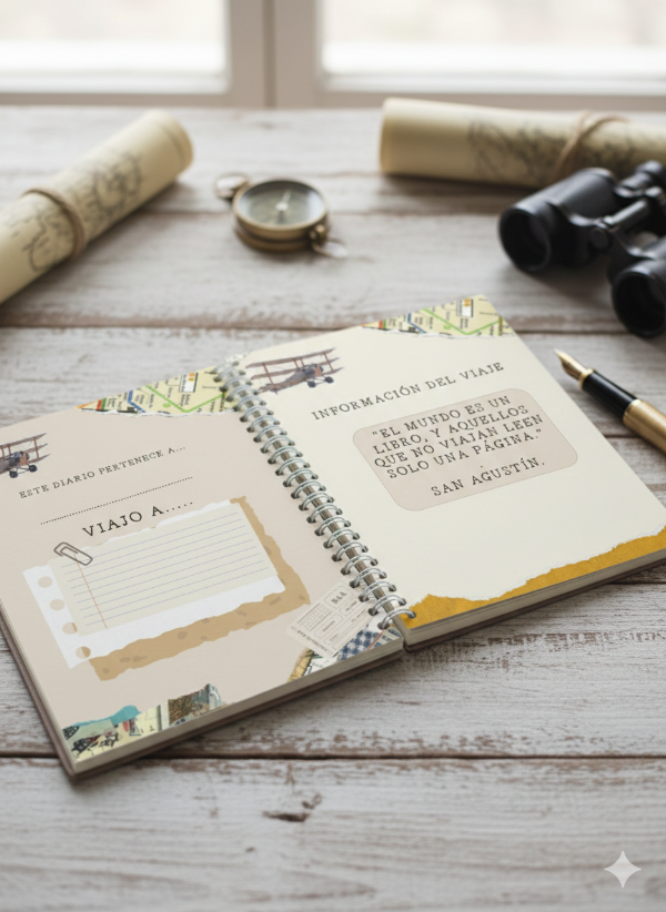Producto - Planificador de Viaje Aventurero (PDF Imprimible). Modelo Viajero - 1
