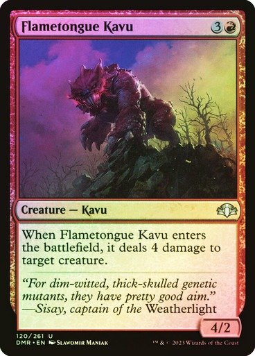 Producto - Flametongue Kavu Foil  Dominaria Remastered