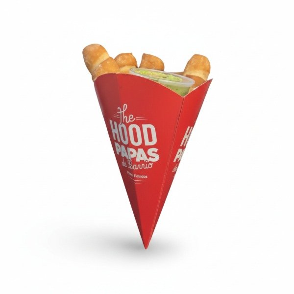 Producto - CONOS 3 LADOS - PAPAS FRITAS, TEQUEÑOS  Pack 1000u o 2000u - FULL COLOR