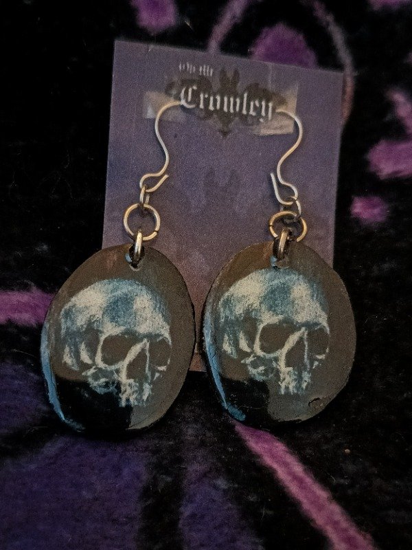 Producto - Aros con ilustración calavera