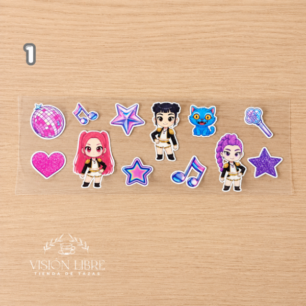 Producto - Stickers Guerreras K-Pop 8x23cm - 1