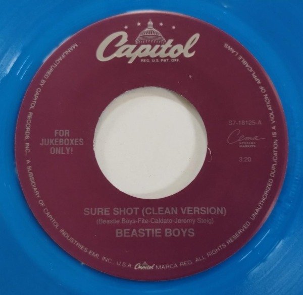 Producto - BEASTIE BOYS Sure Shot Simple 7 USA Azul 1994 FALLAS Leer Descripción