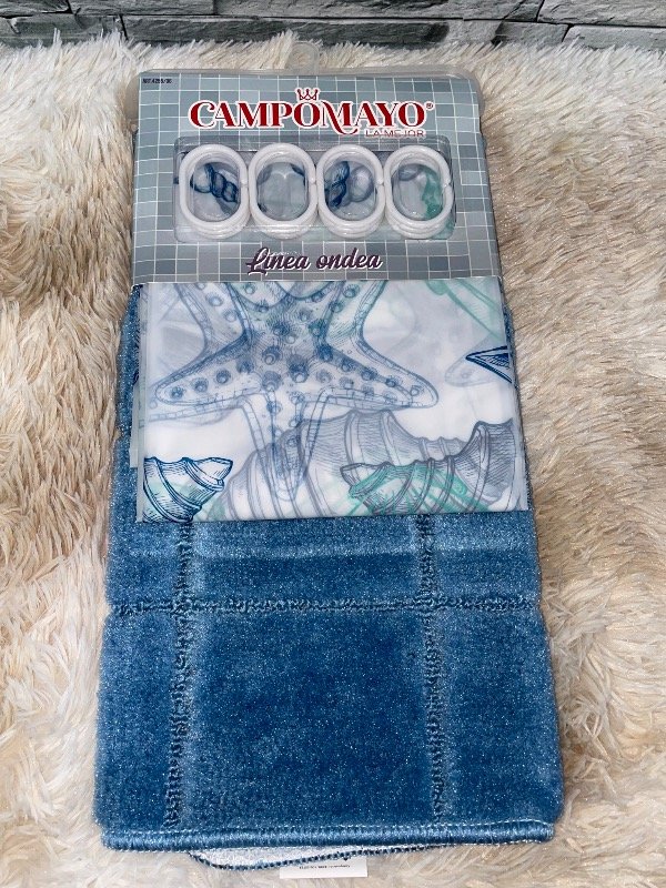 Producto - Set de cortina y alfombra ondea - 4
