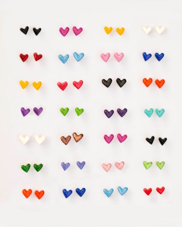 Producto - Aretes de corazoncitos de colores