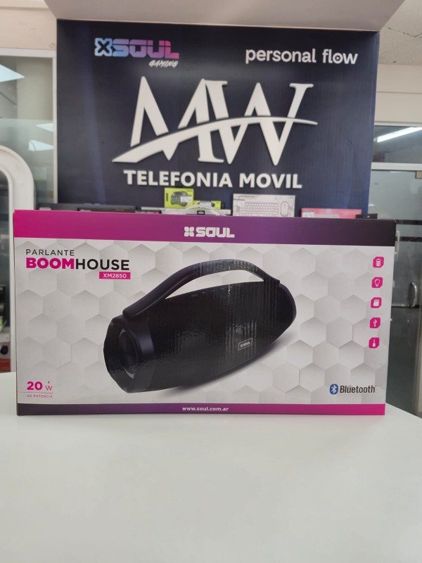 Producto - Parlante BT Boom House Bass Boost 20W Led Soul PLT-XM2850