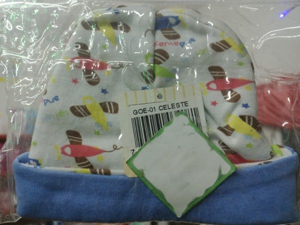 Producto - Gorrito Pumicki 100 por ciento Algodón base azul