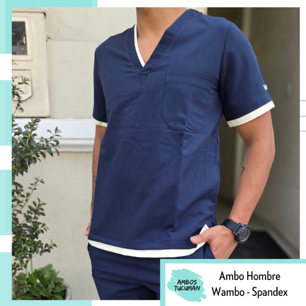 Producto - Ambo Azul Detalle Amarillo (Sp Manhattan)