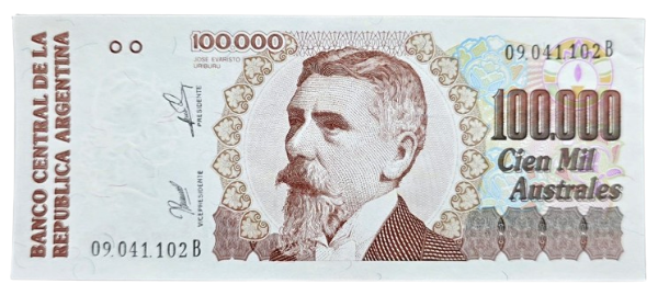 Producto - 100.000 Australes (González Fraga - González) Bott.2892 Aunc