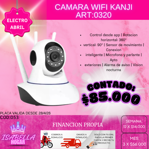 Producto - CAMARA WIFI KANJI COD:053