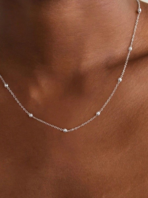 Producto - Collar bolitas - acero
