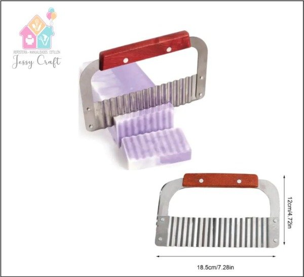 Producto - Corta Barra de Jabon Verduras Ondulado Acero