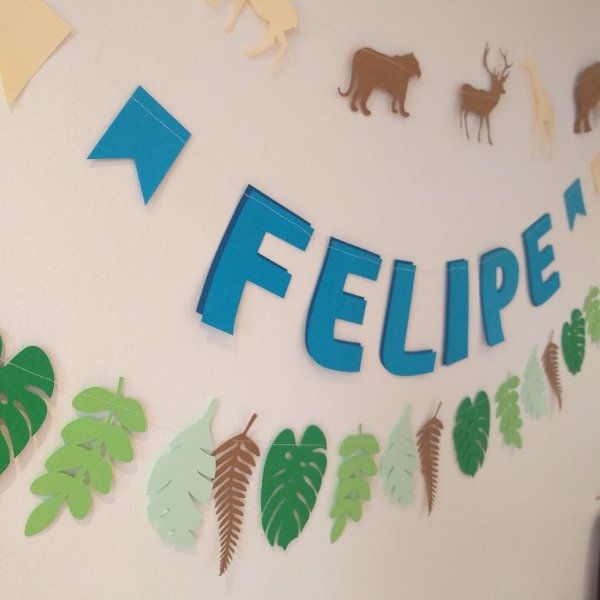Producto - Deco pared Animalitos de la selva y hojas