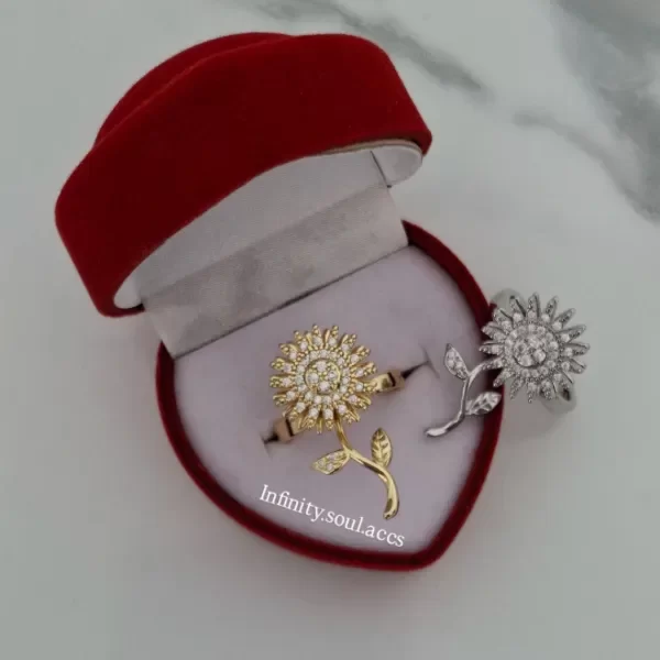 Producto - Anillo Girasol giratorio (con caja)
