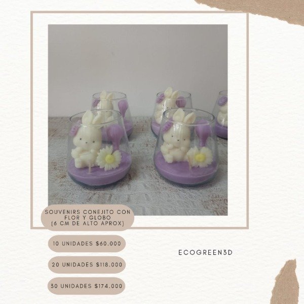 Producto - Souvenir conejito en vidrio
