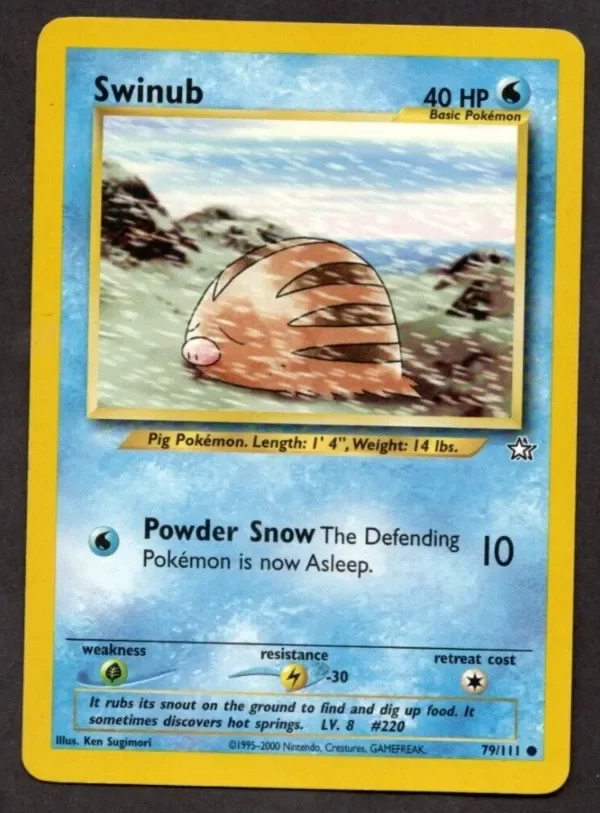 Producto - Pokemon Swinub Neo Genesis 79/111 Non Holo