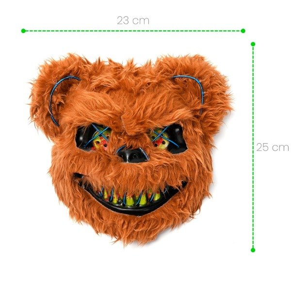 Producto - Mascara Teddy Con Luz Led Neon De Terror Halloween - 3